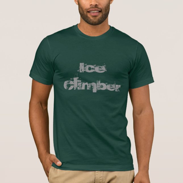 camisa T escaladora de gelo (Frente)