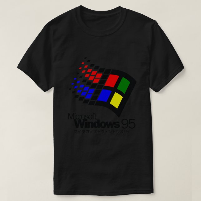 Camisa T Essencial do Logotipo do Windows 95 (Frente do Design)