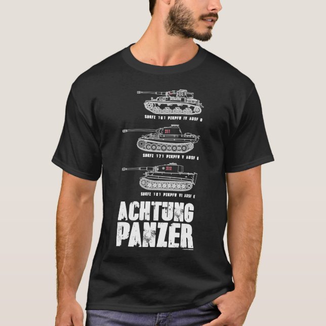 Camisa T essencial do PANZER ACHTUNG (Frente)