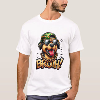 Camisa T estilo cão