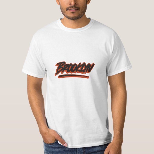 Camisa T Estilo de Grafite Brooklyn Nova Iorque (Frente)