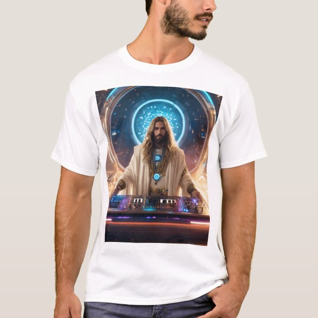 Camisa T Estilo DJ de Jesus Cristo (Frente)