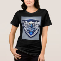 "Camisa-T feminina com Design de logotipo de águia