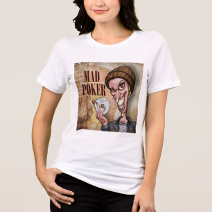 Camisa-T feminina do Pazzo Pazzo, com 90 anos, MAD