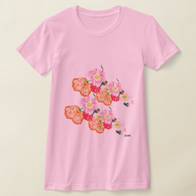 Camisa T: Flores De Papanicolau (Postura )