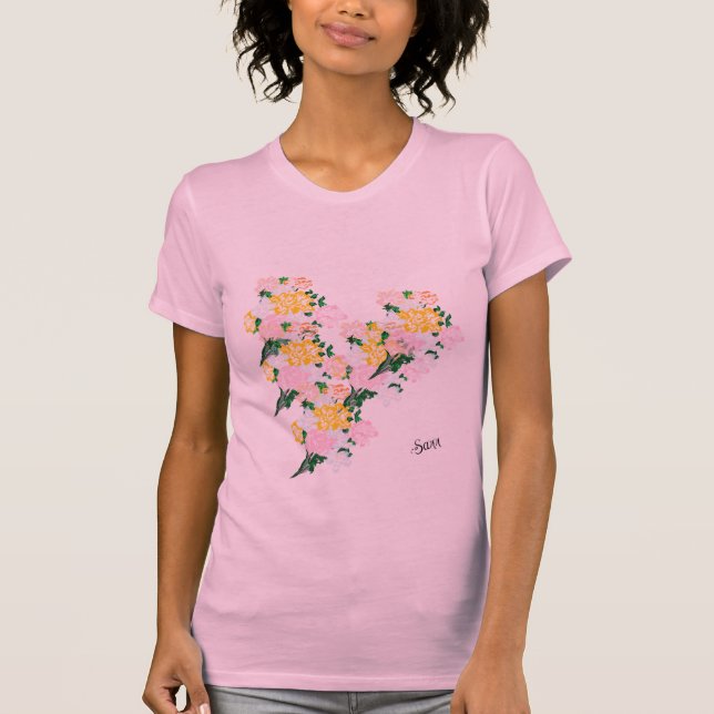 Camisa T: Flores de primavera (Frente)