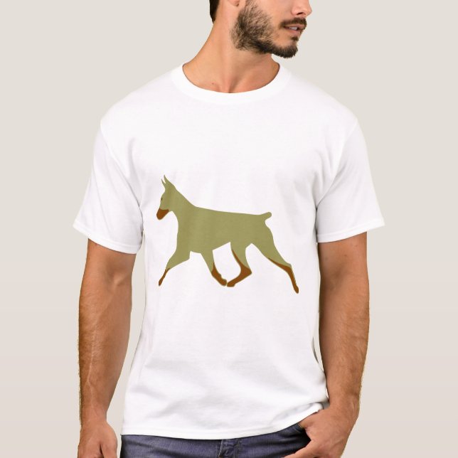 Camisa T - Folha Cortada e Rust Doberman Gait (Frente)