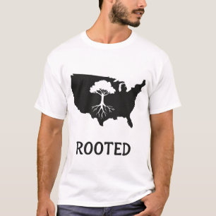 Camisa T Gráfica de Árvore enraizada nos EUA