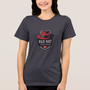 Camisa-T Gráfica de Criação de Chapéu Vermelho