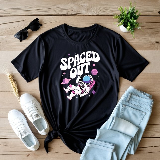 Camisa-T Gráfica Do Astronauta Espaçada (Criador carregado)