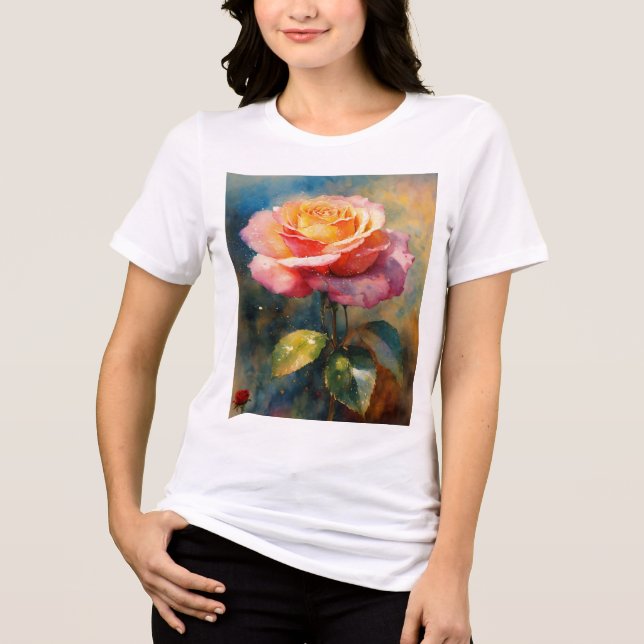Camisa-T Gráfica Rosa Blooming (Frente)