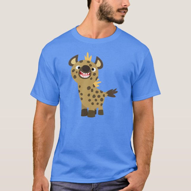 Camisa T-Hyena de Cartoon Bonita Sorrindo (Frente)