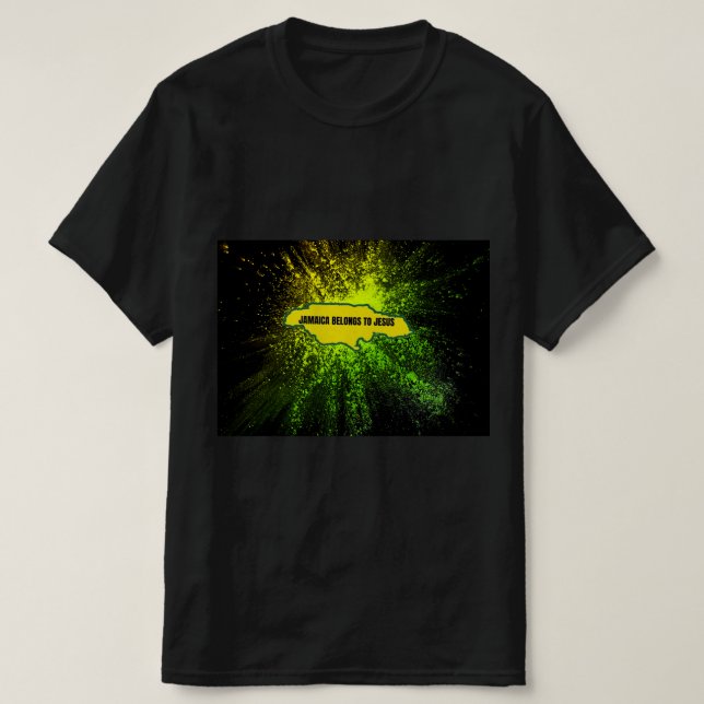 Camisa T - Jamaica pertence a Jesus (Frente do Design)