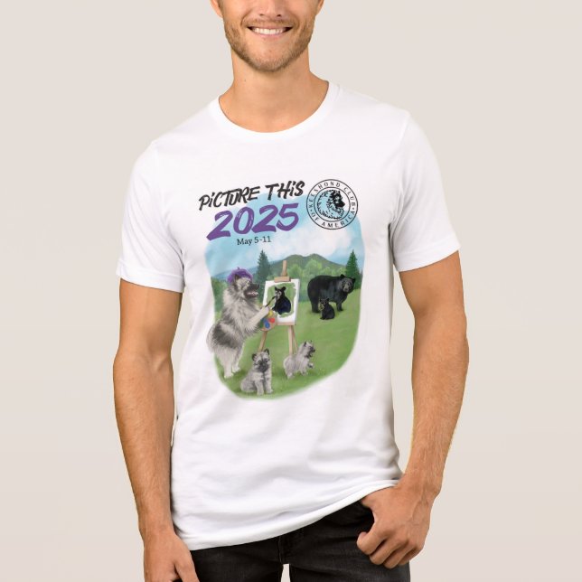 Camisa-T KCA 2025, de uso masculino (Frente)