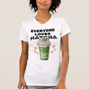 Camisa T Latte Forçada de Matcha Creme branco ch