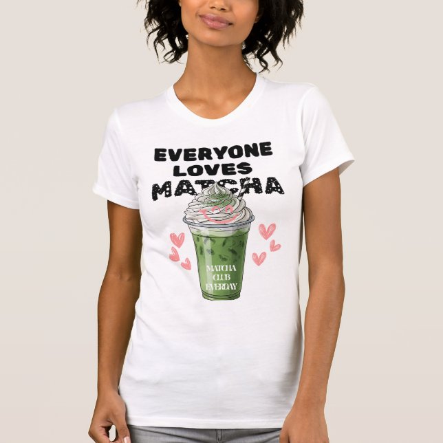 Camisa T Latte Forçada de Matcha | Creme branco ch (Frente)