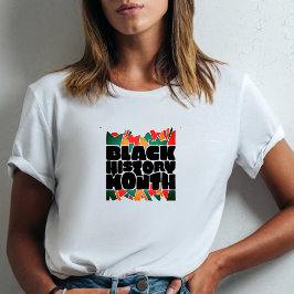 Camisa T Mês de História Negra Colorida