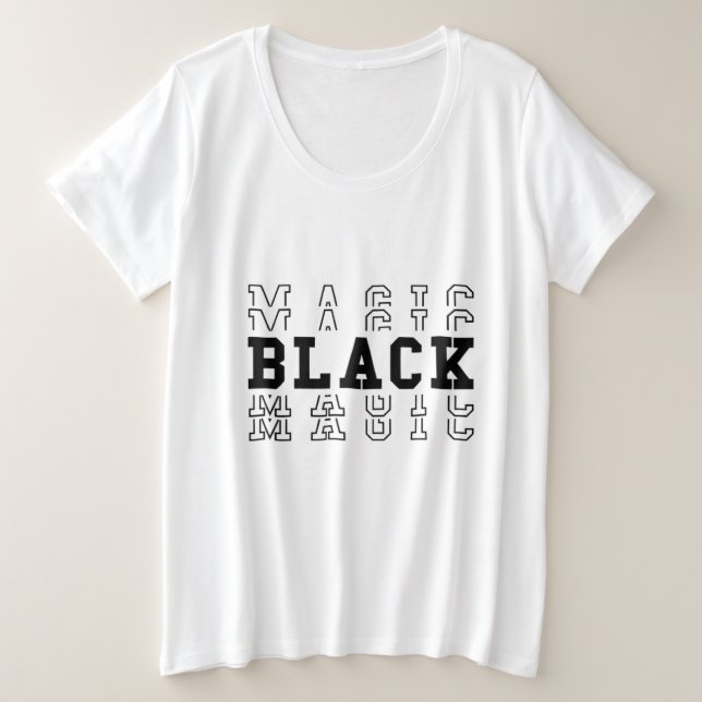 Camisa T Mês de História Preta da Magia Negra Negr (Frente do Design)