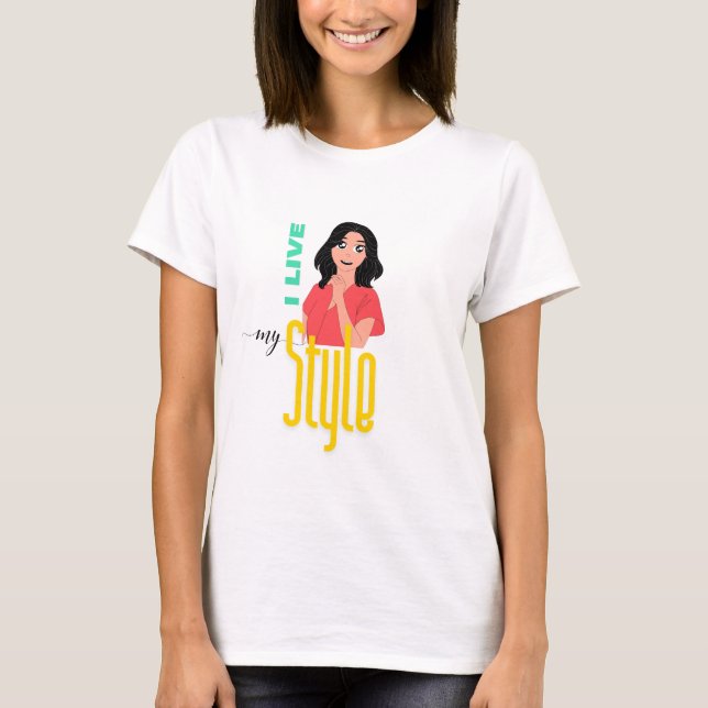 Camisa T no estilo de tendências (Frente)