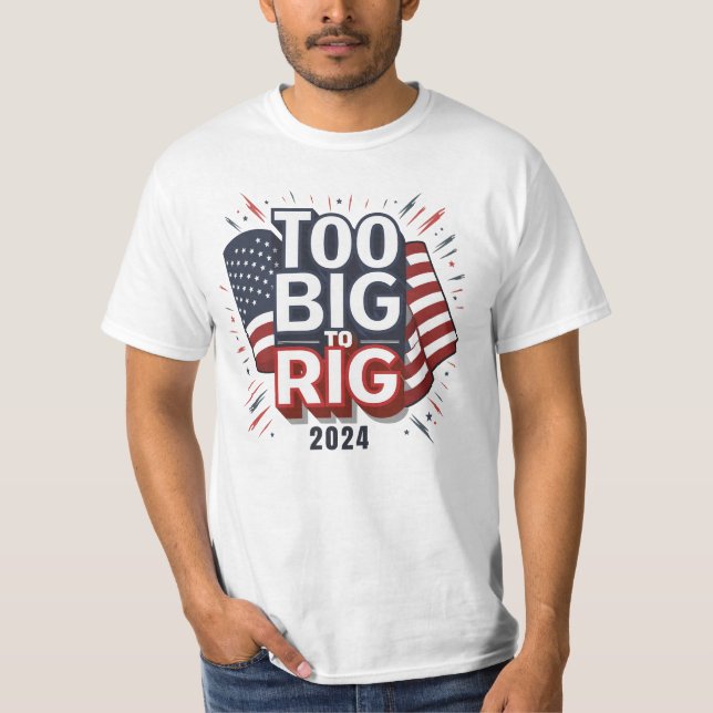 Camisa T Patriótica Muito Grande Para Camisa De Ri (Frente)