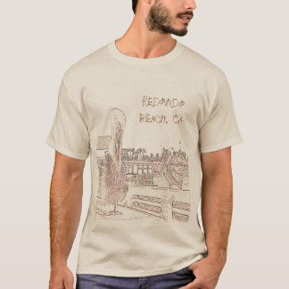 Camisa T - Pelicanos em Píer com Localização