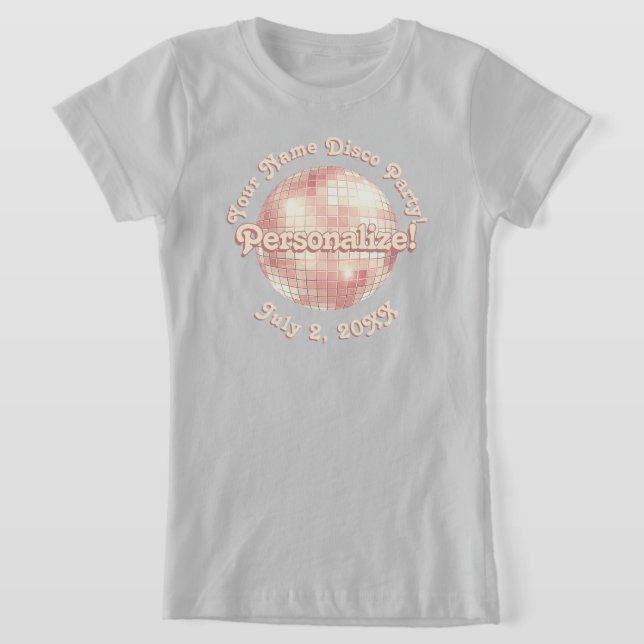 Camisa T PERSONALIZADA de rosa Dourada com Disco R (Postura )