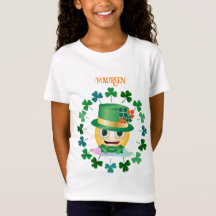 Camisa T Personalizada Do Emoji Irlandês Gato