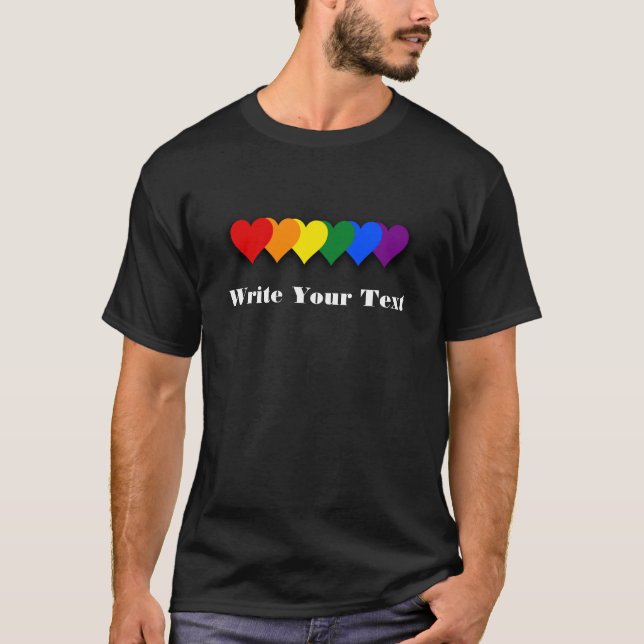 Camisa T personalizada do orgulho LGBT (Frente)