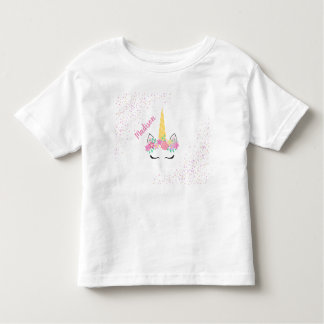 Camisa T Personalizada do Unicorn Confetti