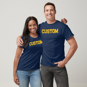 Camisa T PERSONALIZADA marinho e Dourada