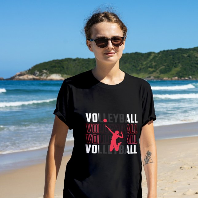 Camisa T-pike de vôlei rosa (Criador carregado)