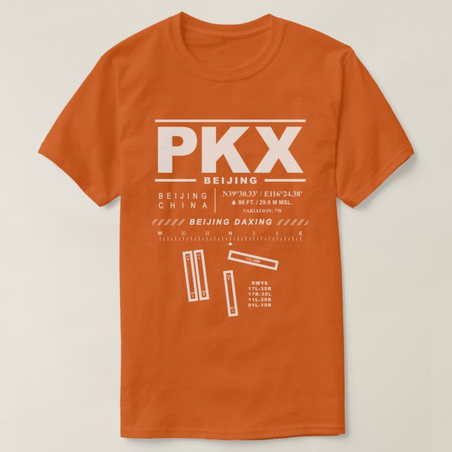Camisa T PKX do Aeroporto Internacional de Beijing (Frente do Design)