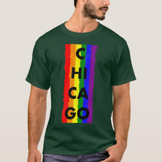 Camisa T Premium do Orgulho de Chicago LGBTQ