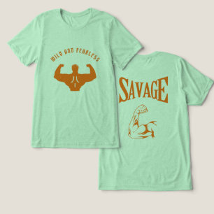 Camisa T Selvagem, Selvagem, Sem Fécula De Giro
