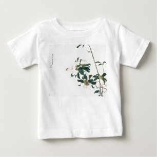 CAMISA T-SHIRT DA GAROTA DE ALGODÃO COM FLORES DE