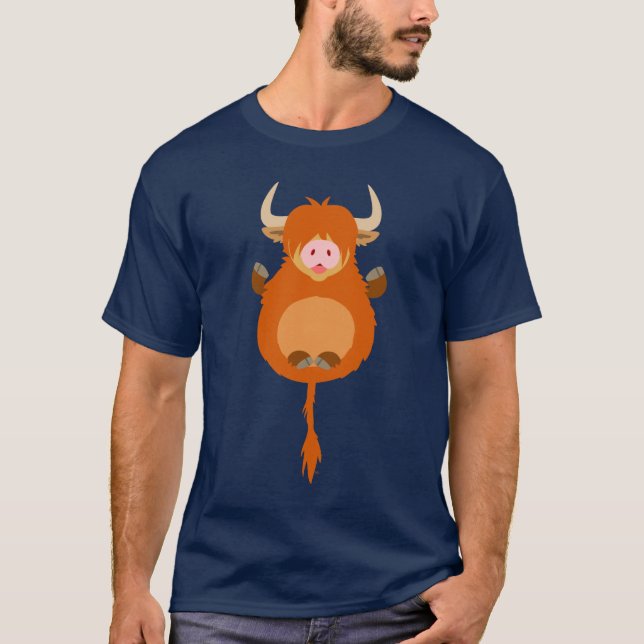 Camisa T-Shirt De Vaca Do Terreno Superior Mediten (Frente)