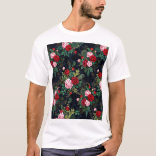 Camisa T-Shirt Robe Floral de Seda