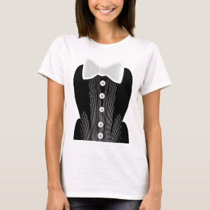 Camisa T-shirts Fofo Formal Gravata Borboleta