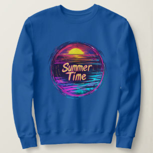 Camisa T Sunset Retro Vibrante "Horário de Verão"