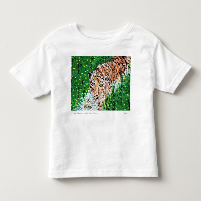 Camisa T: Toddler Desenho de um Tigre (Frente)