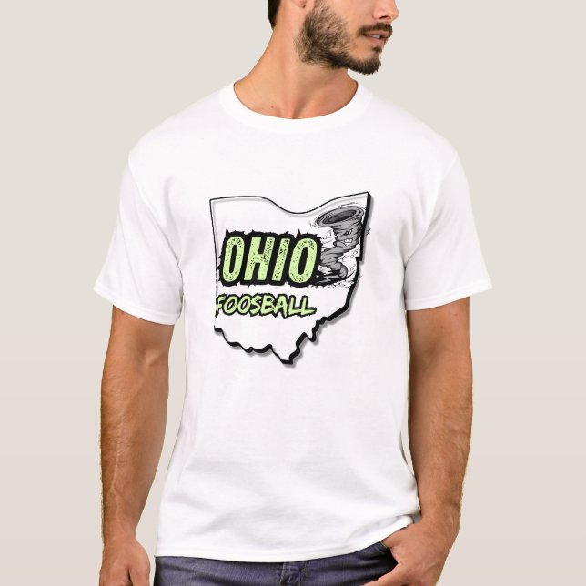 Camisa T-Tornado de Ohio Foosball - Verde (Frente)