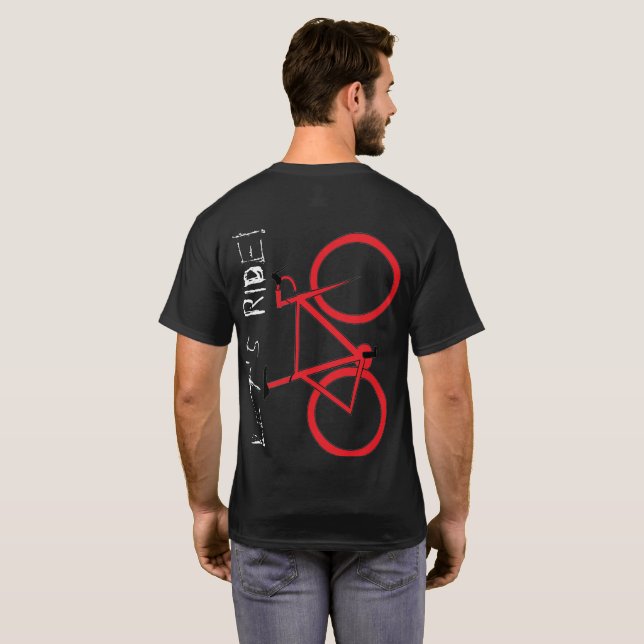 Camisa T Vamos de bicicleta (Parte Traseira Completa)