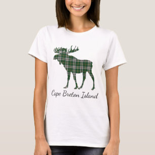 Camisa tartã de alce da ilha de Cué Breton