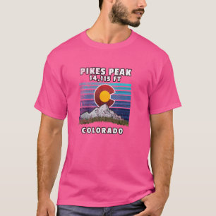 Camisa temática da bandeira de Pikes Peak Colorado