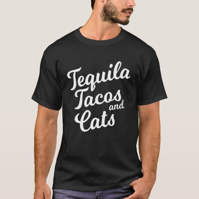 Camisa Tequila Tacos e Gatos Cinco De Mayo Mexican (Frente)