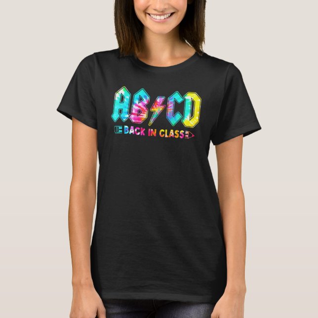 Camisa Tie Dye Abcd Relâmpago De Volta à Professor (Frente)