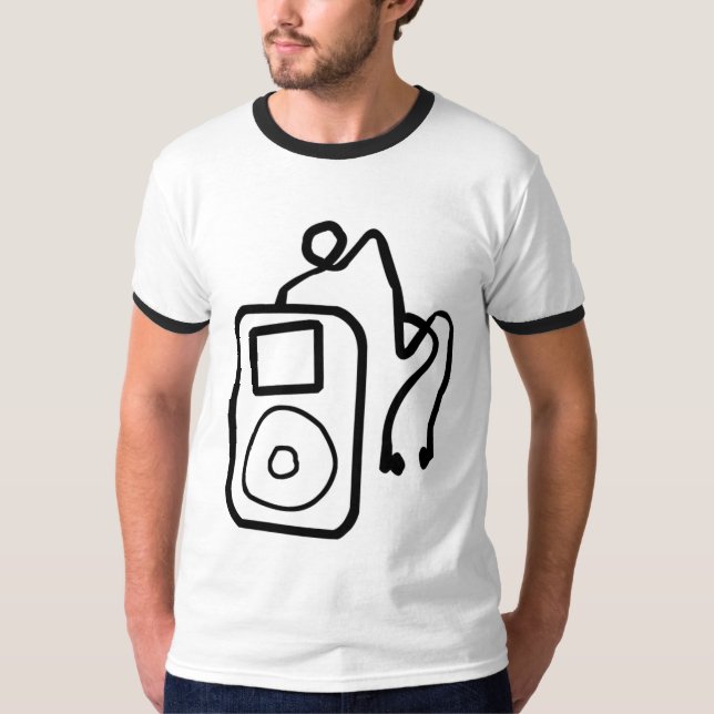 Camisa tirada do Tshirt do T da campainha de iPod (Frente)
