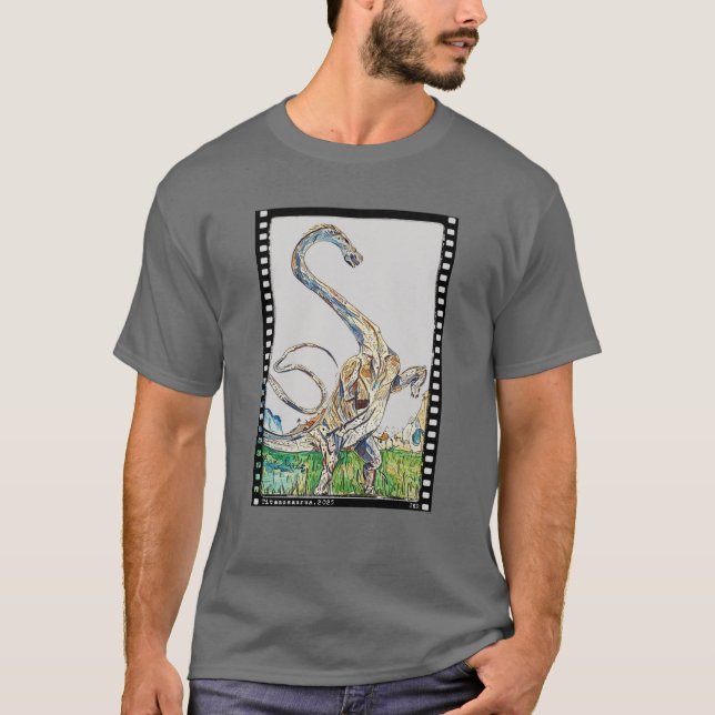 Camisa Titanossauro Faixa de Filme (Frente)