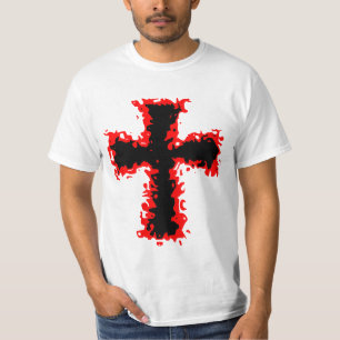 Camisa transversal vermelha e preta dos homens t