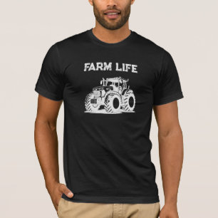 Camisa Trator Vida na Fazenda Rural Camisa Preta V